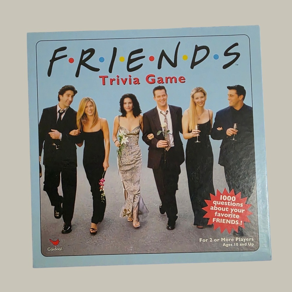 Friends Trivia Board Game 2002 Cardinal 1000 Questions TV Show Fan Gift
